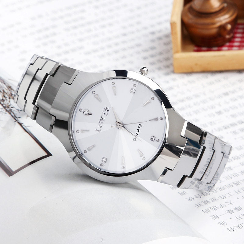 Genuine Watches Women's Men's Watches Tungsten Steel Men's Quartz Date Watches Women's Couples Student Watches