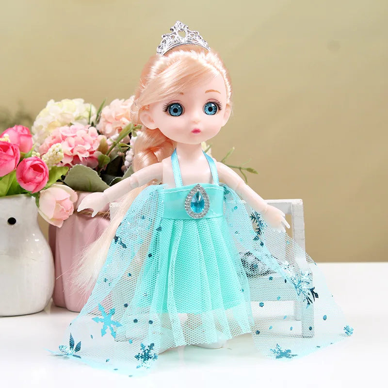 New Fashion  17 CM Beautiful Dress Up Play House Girl BJD Doll