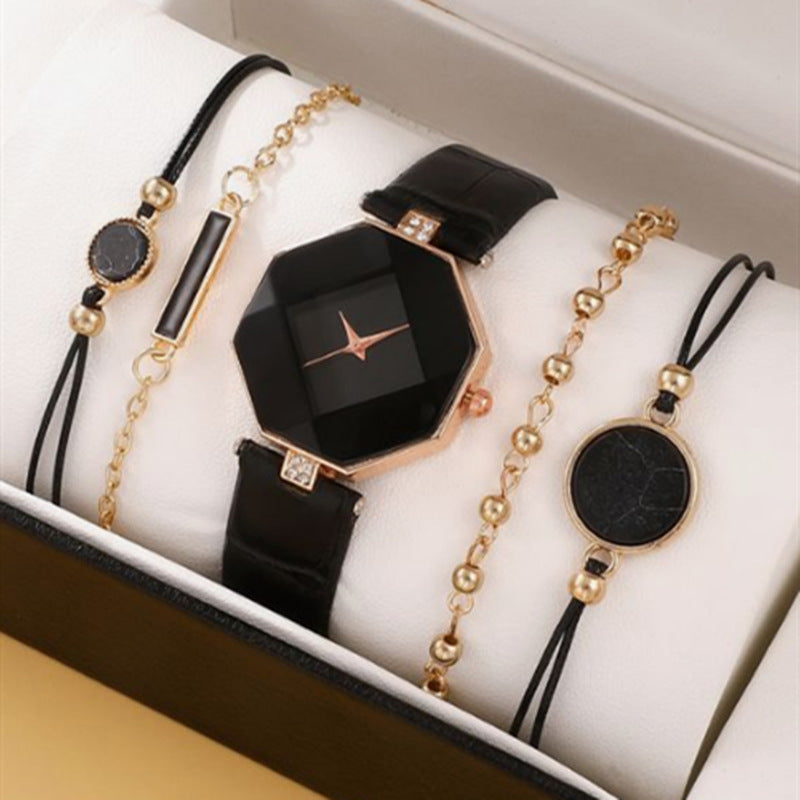 5pcs set boutique gift set spot fashion ladies watch SHEIN Duoduo cross-border ladies bracelet watch