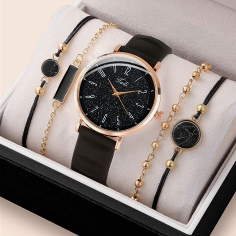 5pcs set boutique gift set spot fashion ladies watch SHEIN Duoduo cross-border ladies bracelet watch