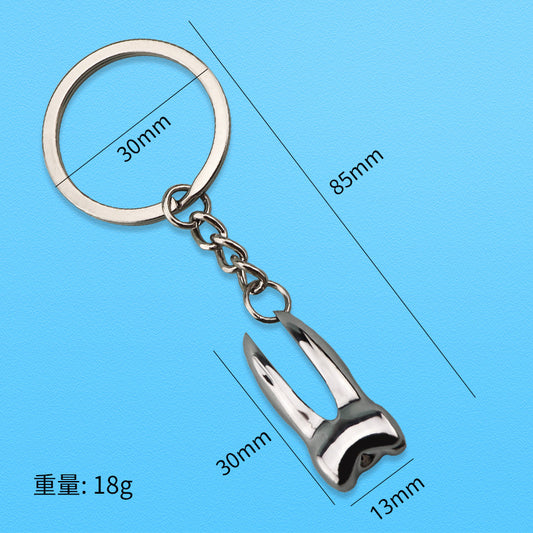 Creative Artificial Tooth Keychain, Dental Promotional Small Gifts, Hang-up Dentist Tools, Keychain, Dental Mirror, Dental Forceps