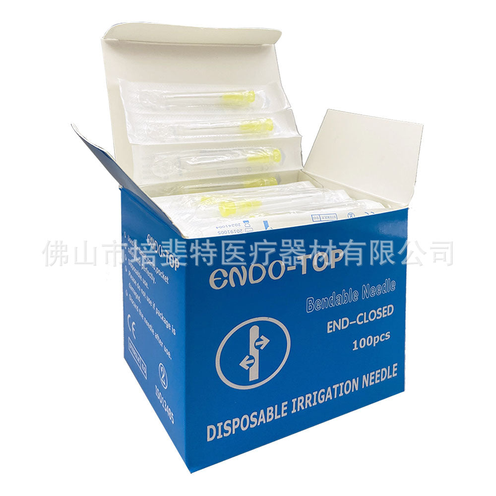 Dental Dental Materials Disposable Root Canal Irrigation Needles Bilateral Open Hole Needle Delivery Heads Individually Packaged