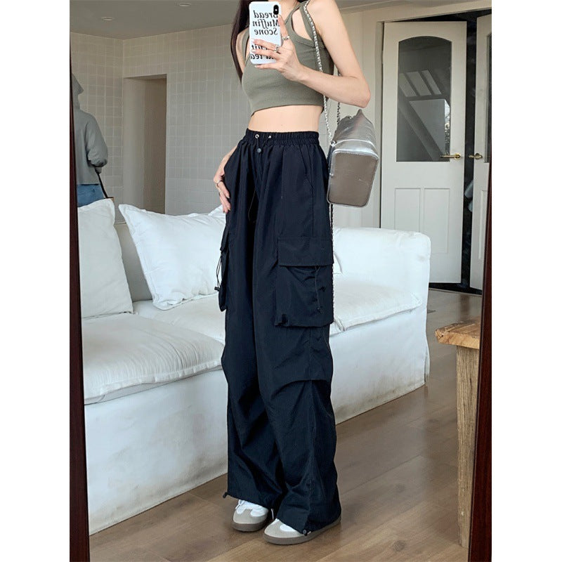 American tooling casual pants women's summer 2023 new high-waisted loose wide-leg pants straight-leg pants sports trousers