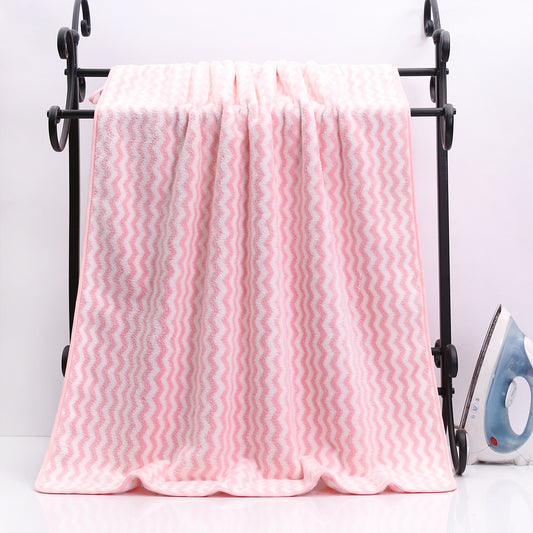 Cationic coral velvet bath towel thickened absorbent lint soft household bath towel wholesale embroidery LOGO