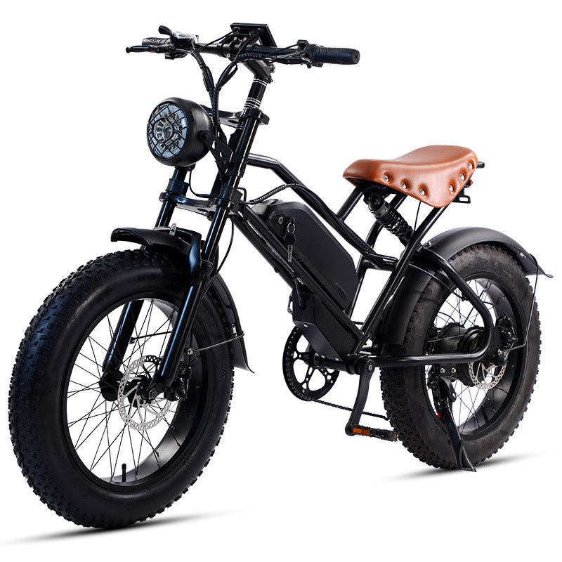 20 inch retro wide tire electric bicycle snow off-road beach lithium electric moped cross-border foreign trade manufacturers wholesale