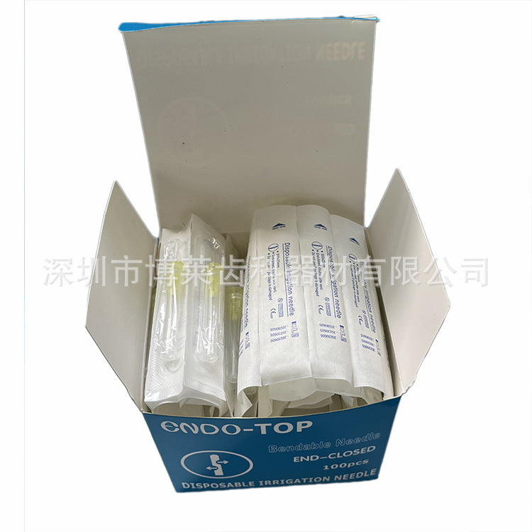 Dental Materials: Root canal irrigation needles, Individually packaged side-opening needles, Double-hole needles, delivery heads