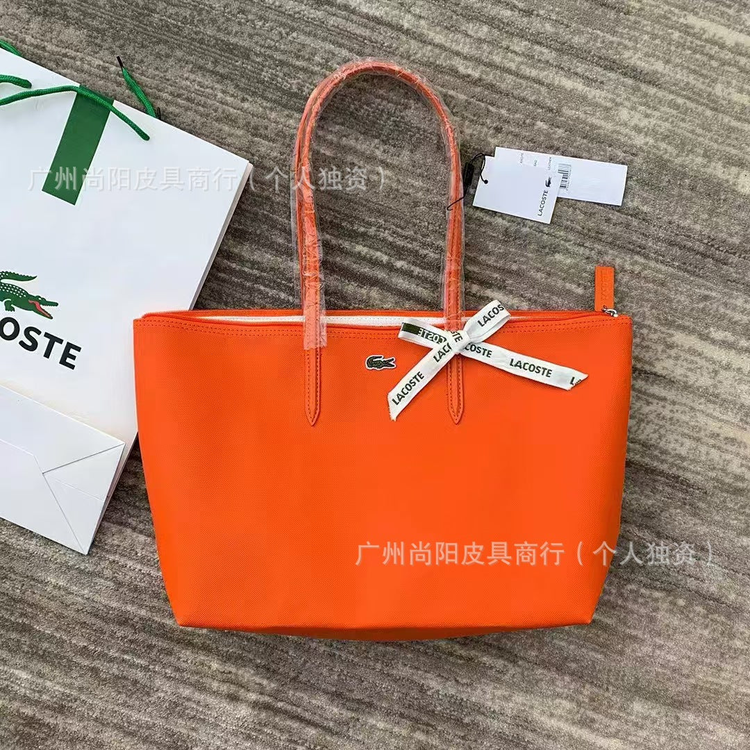 Foreign trade explosive France crocodile women's bag, large horizontal tote bag, shopping bag, handbag, shoulder bag, versatile and fashionable