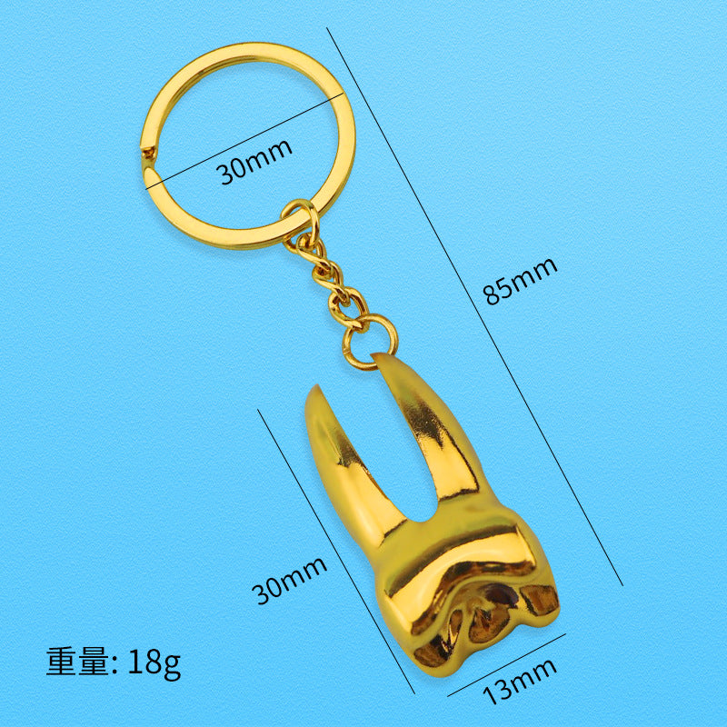 Creative Artificial Tooth Keychain, Dental Promotional Small Gifts, Hang-up Dentist Tools, Keychain, Dental Mirror, Dental Forceps