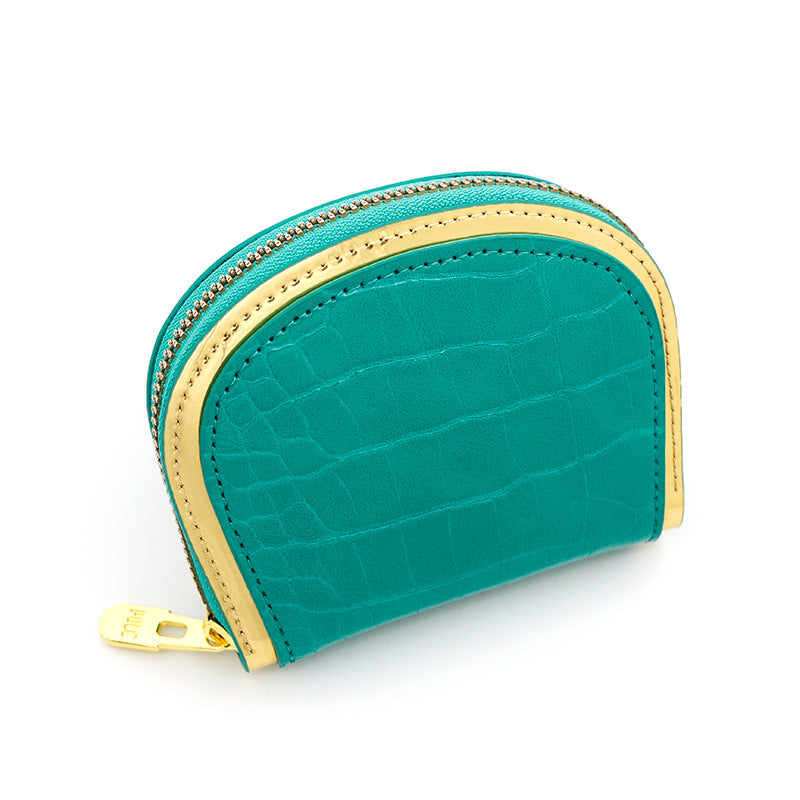 New women's card holder retro stone organ card holder large capacity multi-card card holder zipper bag clutch