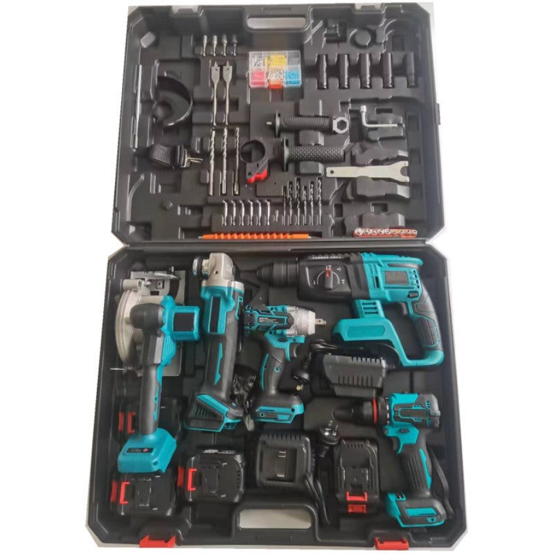 Multi-functional lithium battery tool set, Makita power tool set four-piece set, industrial-grade lithium battery five-piece set