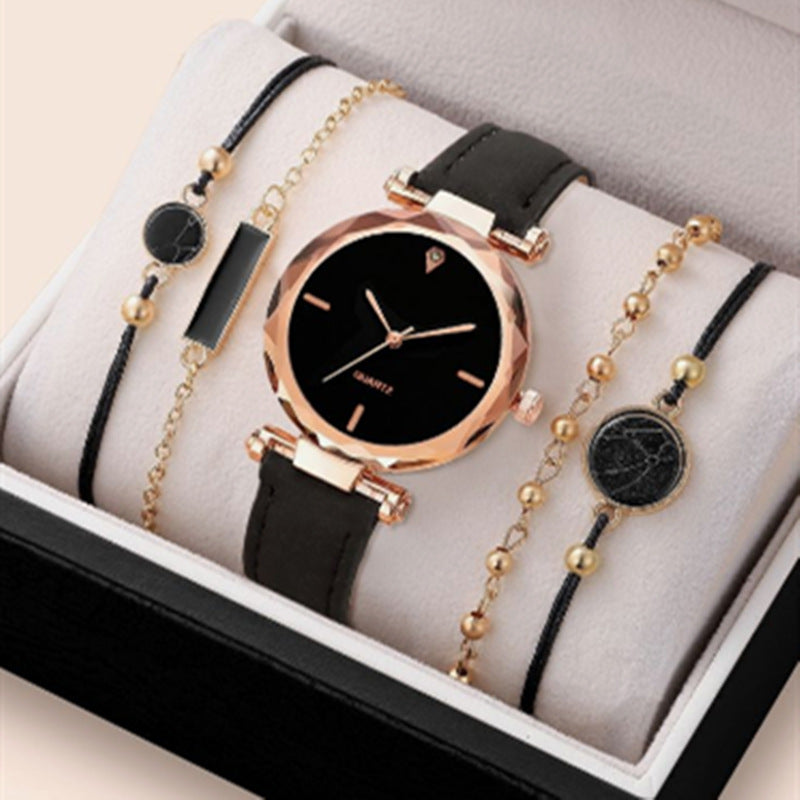 5pcs set boutique gift set spot fashion ladies watch SHEIN Duoduo cross-border ladies bracelet watch