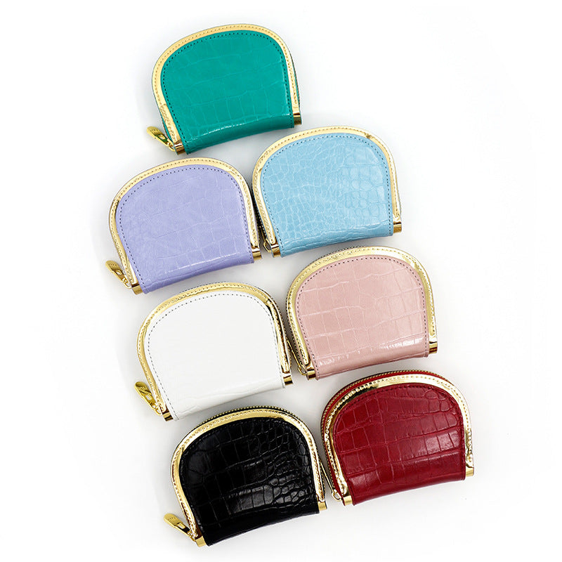 New women's card holder retro stone organ card holder large capacity multi-card card holder zipper bag clutch