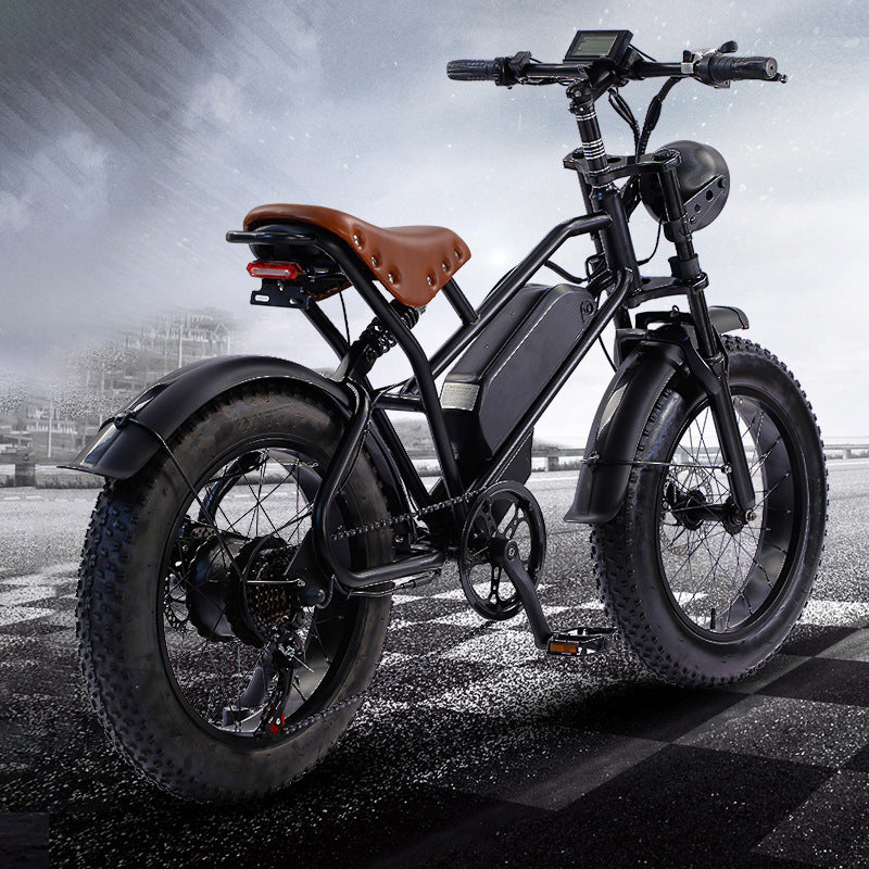 20 inch retro wide tire electric bicycle snow off-road beach lithium electric moped cross-border foreign trade manufacturers wholesale