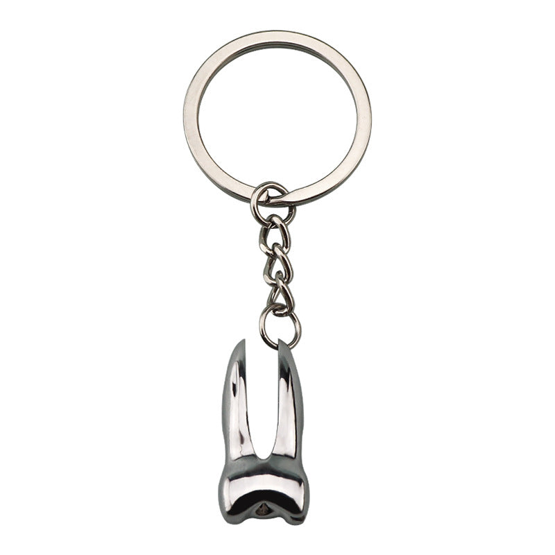 Creative Artificial Tooth Keychain, Dental Promotional Small Gifts, Hang-up Dentist Tools, Keychain, Dental Mirror, Dental Forceps