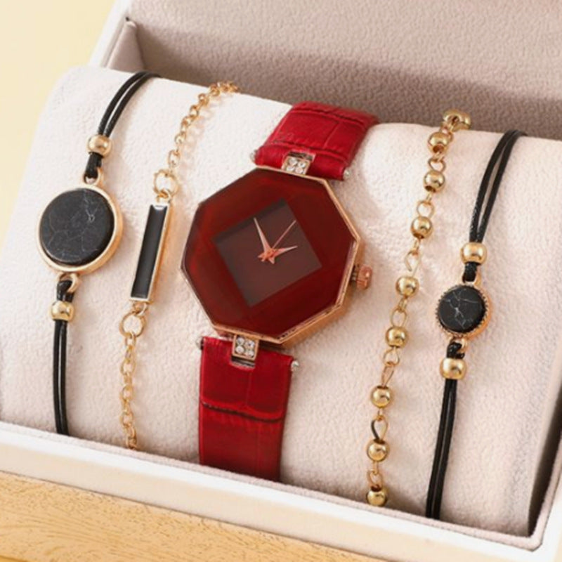 5pcs set boutique gift set spot fashion ladies watch SHEIN Duoduo cross-border ladies bracelet watch