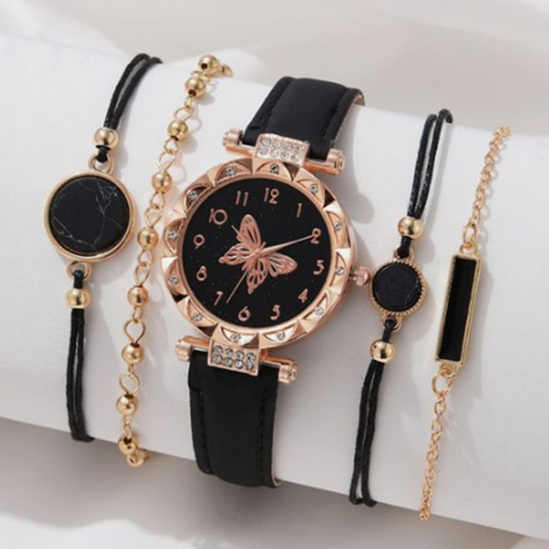 5pcs set boutique gift set spot fashion ladies watch SHEIN Duoduo cross-border ladies bracelet watch