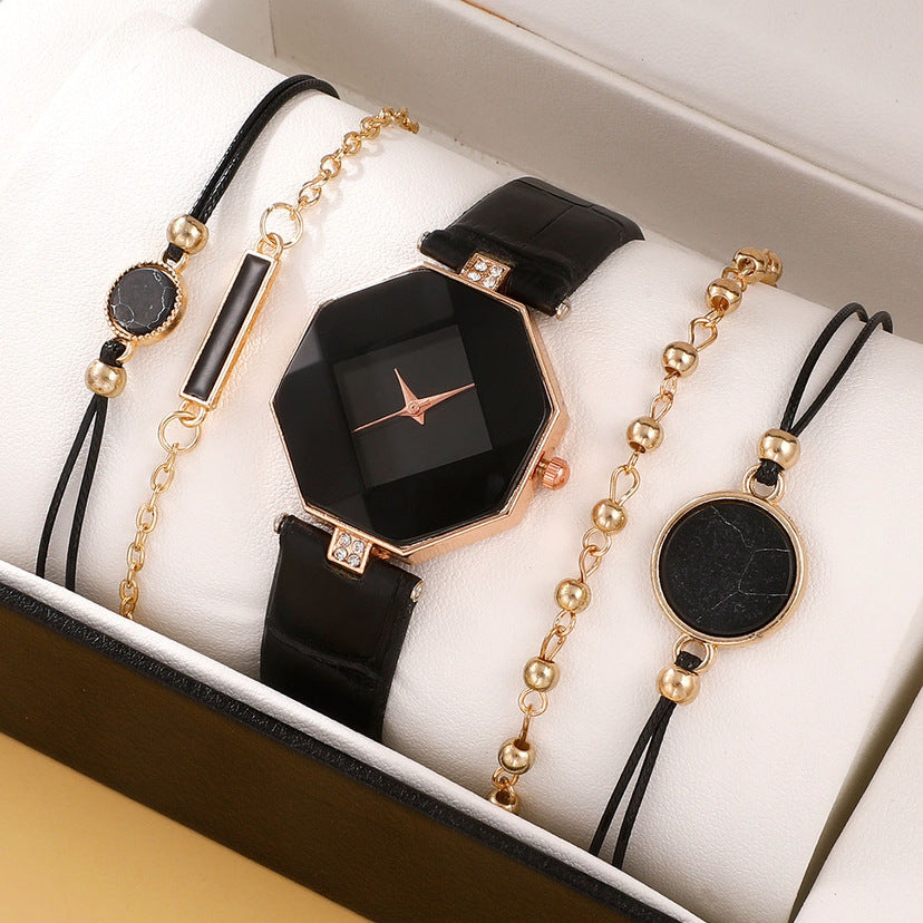 5pcs set boutique gift set spot fashion personality men's watch + bracelet