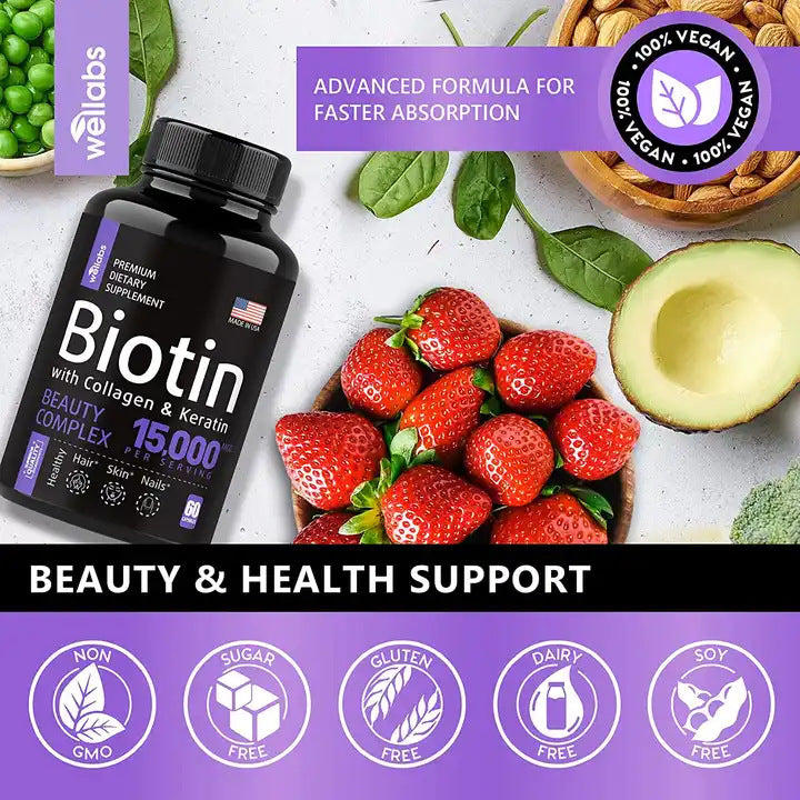 跨境复合维生素B胶囊Vitamin B biotin capsules生物素胶囊