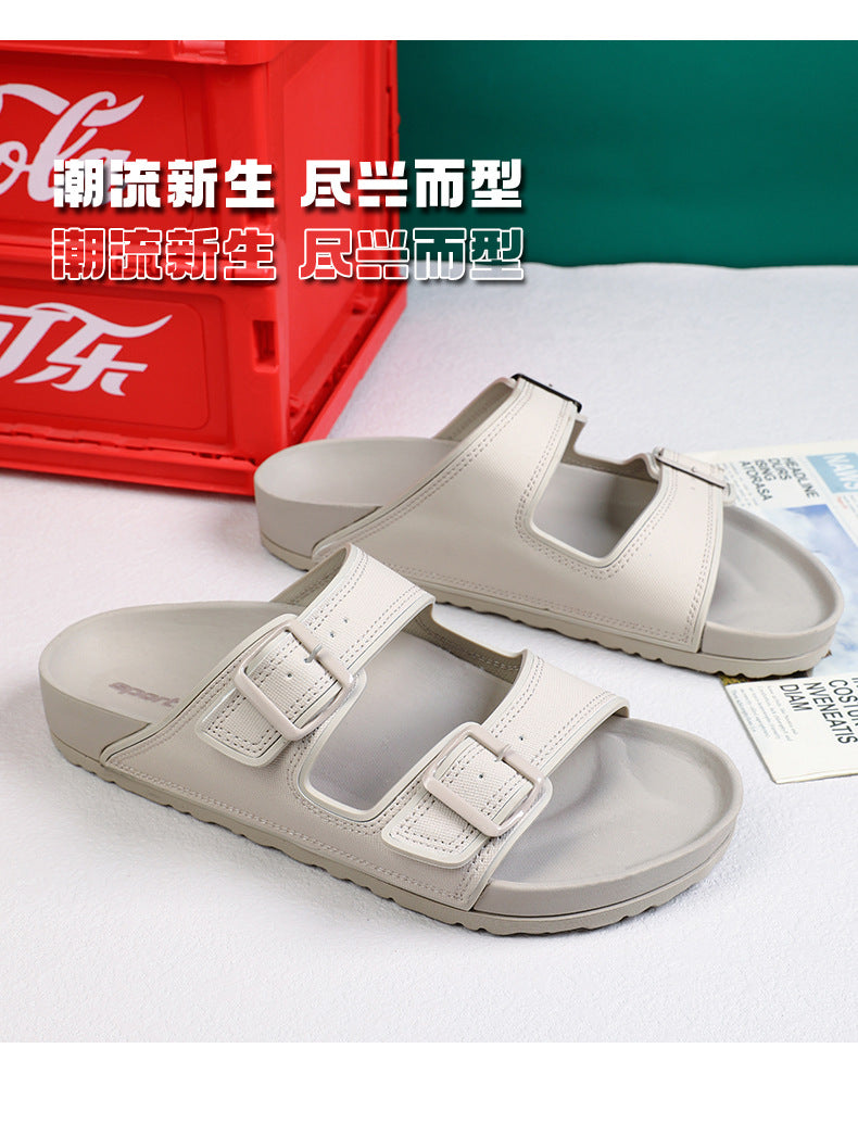 Cross-border slippers men's slippers are hollow and breathable in summer, with a comfortable soft soles, and young people wear fashion casual flip-flops