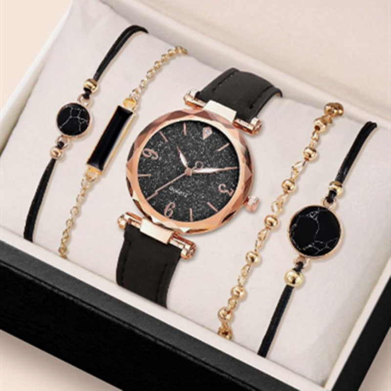 5pcs set boutique gift set spot fashion ladies watch SHEIN Duoduo cross-border ladies bracelet watch