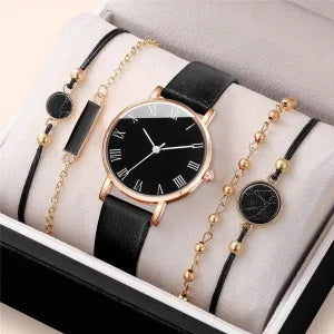 5pcs set boutique gift set spot fashion personality men's watch + bracelet