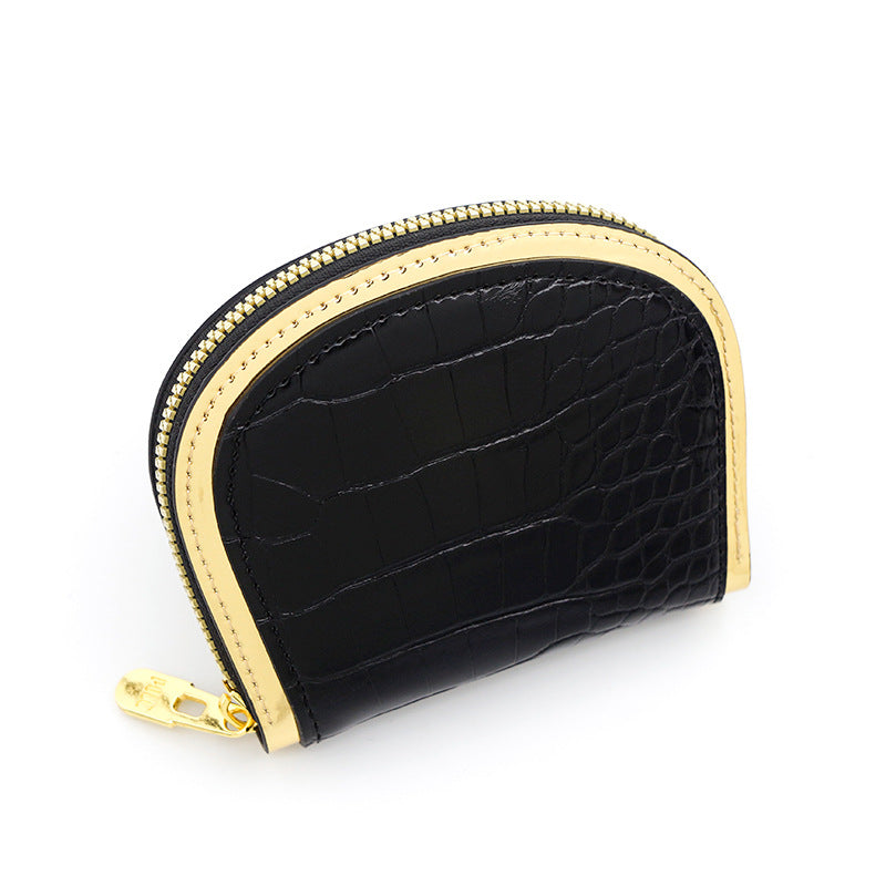 New women's card holder retro stone organ card holder large capacity multi-card card holder zipper bag clutch