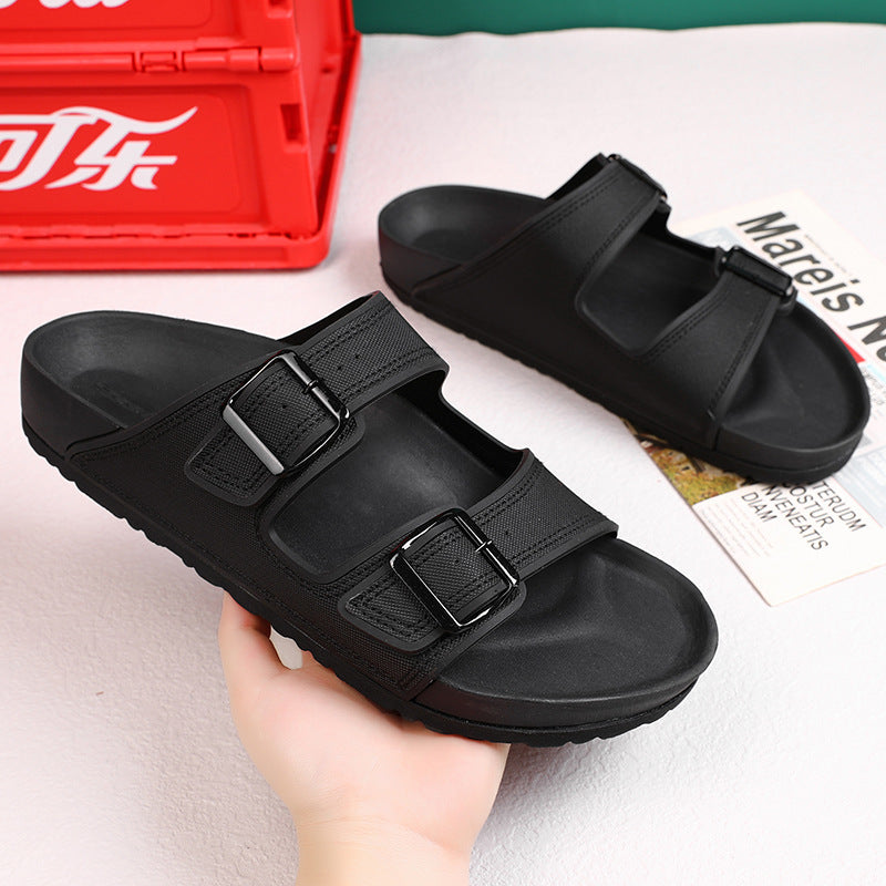 Cross-border slippers men's slippers are hollow and breathable in summer, with a comfortable soft soles, and young people wear fashion casual flip-flops