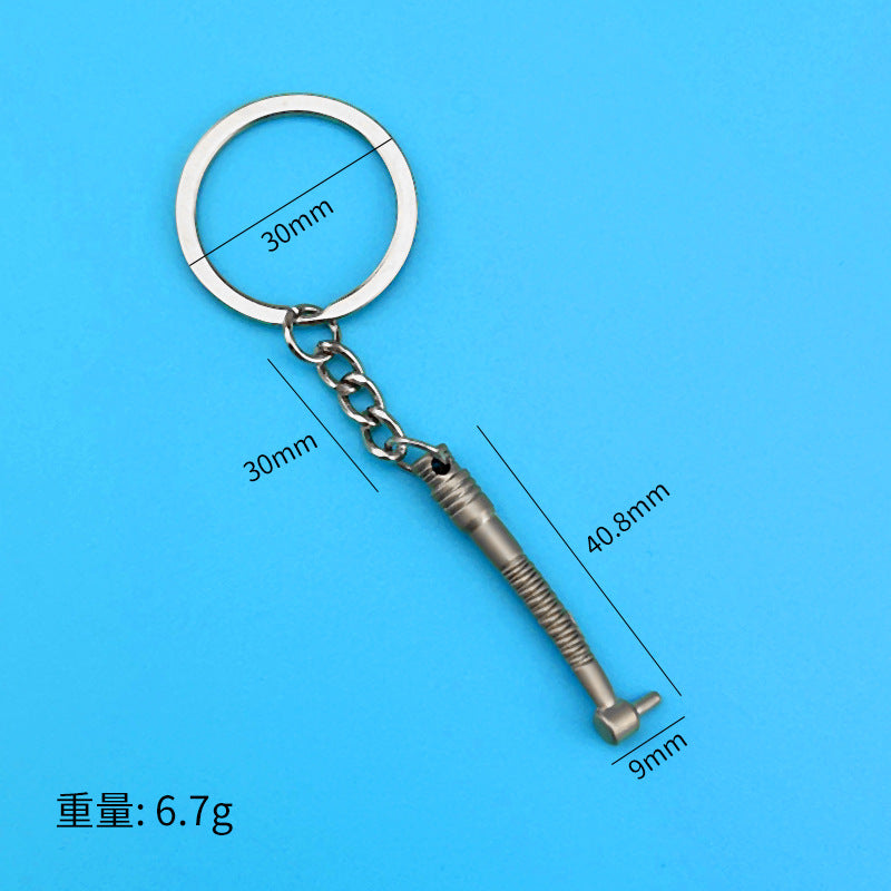 Creative Artificial Tooth Keychain, Dental Promotional Small Gifts, Hang-up Dentist Tools, Keychain, Dental Mirror, Dental Forceps