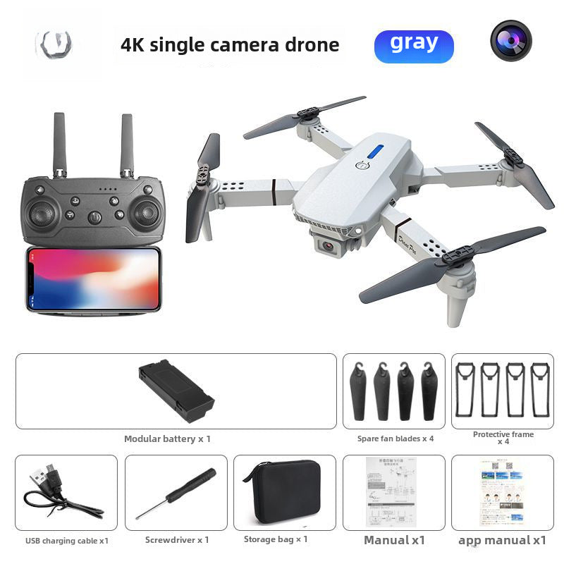 Cross-border E88PRO UAV Folding HD Aerial Photography 4k Dual Camera Long Endurance Fixed Altitude Aircraft Male RC Aircraft