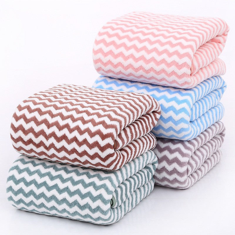 Household coral velvet bath towel soft absorbent bath towel large towel water pattern bath towel supermarket department store wholesale bath towel towel