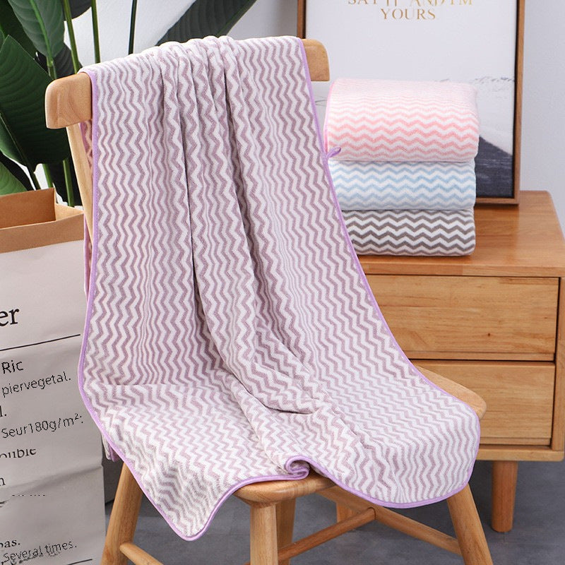 Household coral velvet bath towel soft absorbent bath towel large towel water pattern bath towel supermarket department store wholesale bath towel towel