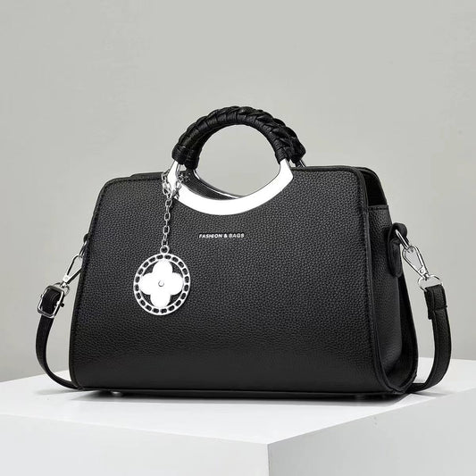 [Yaxi Luggage] 2023 Winter New Shoulder Bag Women's European and American Fashion Flower Hand-held Crossbody Women's Bag