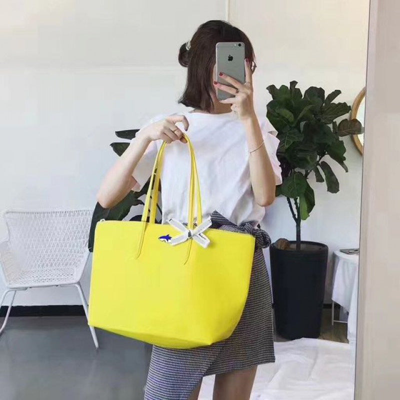 France crocodile tote bag foreign trade crocodile bag bag shopping bag hand-held schoolgirl shoulder bag class commuter bag