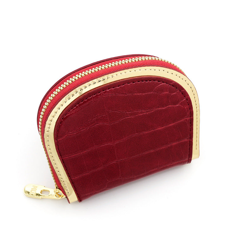 New women's card holder retro stone organ card holder large capacity multi-card card holder zipper bag clutch